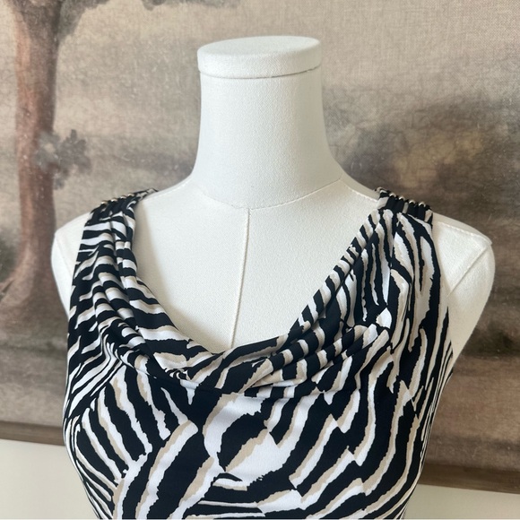 White House Black Market Zebra Pattern Tank Top - Picture 2 of 6